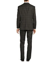 Hugo Boss Slim Fit Flat Front Plain Check Pattern 2-Piece Suit