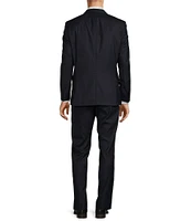 Hugo Boss Slim Fit Flat Front Plain Check Pattern 2-Piece Suit