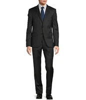 Hugo Boss Slim Fit Flat Front Notch Lapel Solid Pattern 2-Piece Suit