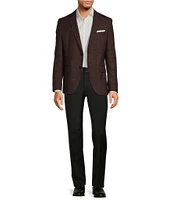 Hugo Boss Slim Fit Line Motif Pattern Wool Blend Sport Coat