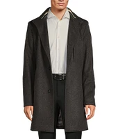 Hugo Boss Slim Fit Long Sleeve Cashmere/Wool Top Coat