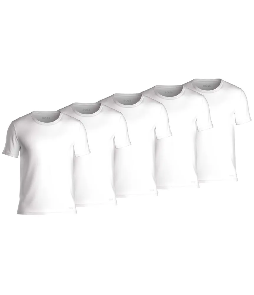 Hugo Boss Solid Classic Crew Neck T-Shirt 5-Pack