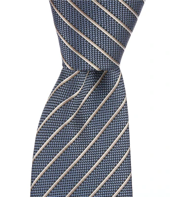 Hugo Boss Striped 2.9#double; Silk Blend Tie