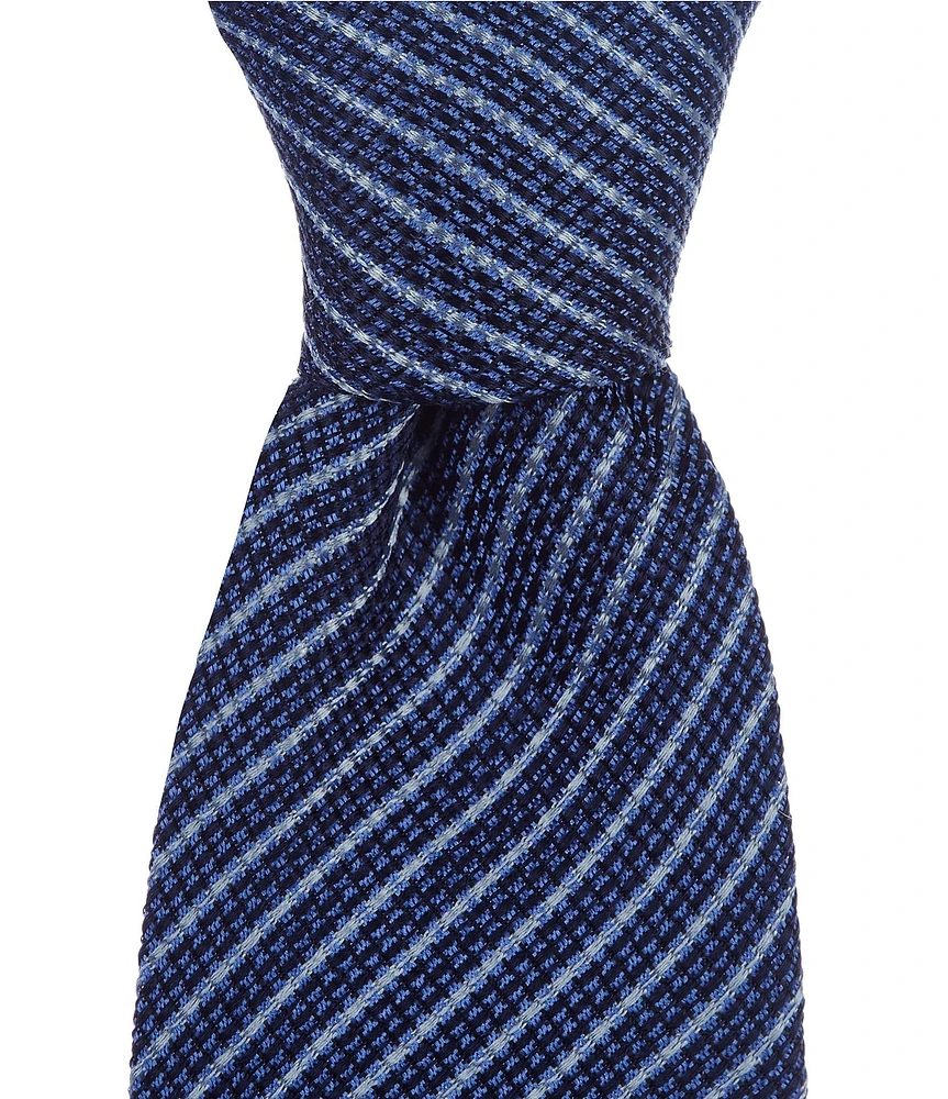 Hugo Boss Textured Stripe 2.95#double; Silk Tie