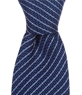 Hugo Boss Textured Stripe 2.95#double; Silk Tie