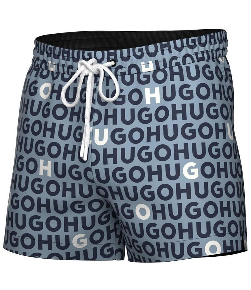 Hugo Boss Tortuga Allover Printed 4.72#double; Inseam Swim Trunks