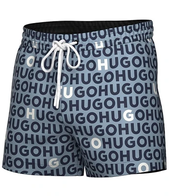 Hugo Boss Tortuga Allover Printed 4.72#double; Inseam Swim Trunks