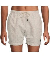 Hugo Boss Vibe Mini-Pattern 5.1#double; Inseam Swim Trunks