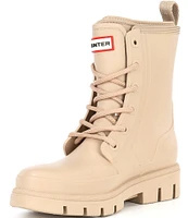 Hunter Diana Lace Up Combat Rain Booties