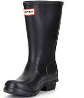 Hunter Kids' Original Matte Waterproof Buckle Strap Rain Boots (Youth)