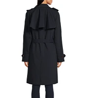 Hunter Stella Notch Lapel Belted Long Sleeve Trench Coat