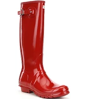 Hunter Women's Original Tall Gloss Buckle Strap Rain Boots