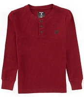 Hurley Big Boys 8-20 Long Sleeve Thermal Henley Pullover Shirt