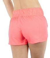 Hurley Aquas Solid Wide Elastic Drawstring Pull-On Board Shorts