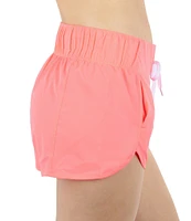 Hurley Aquas Solid Wide Elastic Drawstring Pull-On Board Shorts