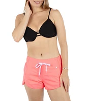 Hurley Aquas Solid Wide Elastic Drawstring Pull-On Board Shorts