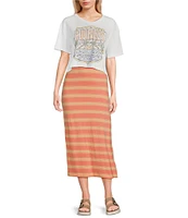 Hurley Better Days Striped Midi Dress