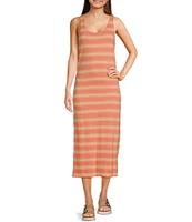 Hurley Better Days Striped Midi Dress