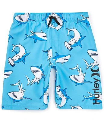 Hurley Big Boys 8-20 Character Toss Pull-On Pineapple Print Swim Shorts