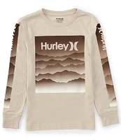 Hurley Big Boys 8-20 Long Sleeve Ascend Mountain T-Shirt