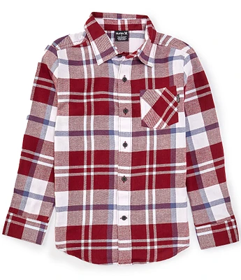 Hurley Big Boys 8-20 Long Sleeve Santa Cruz Flannel Shirt