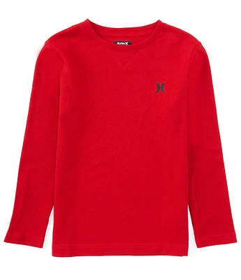 Hurley Big Boys 8-20 Long Sleeve Thermal Crew T-Shirt