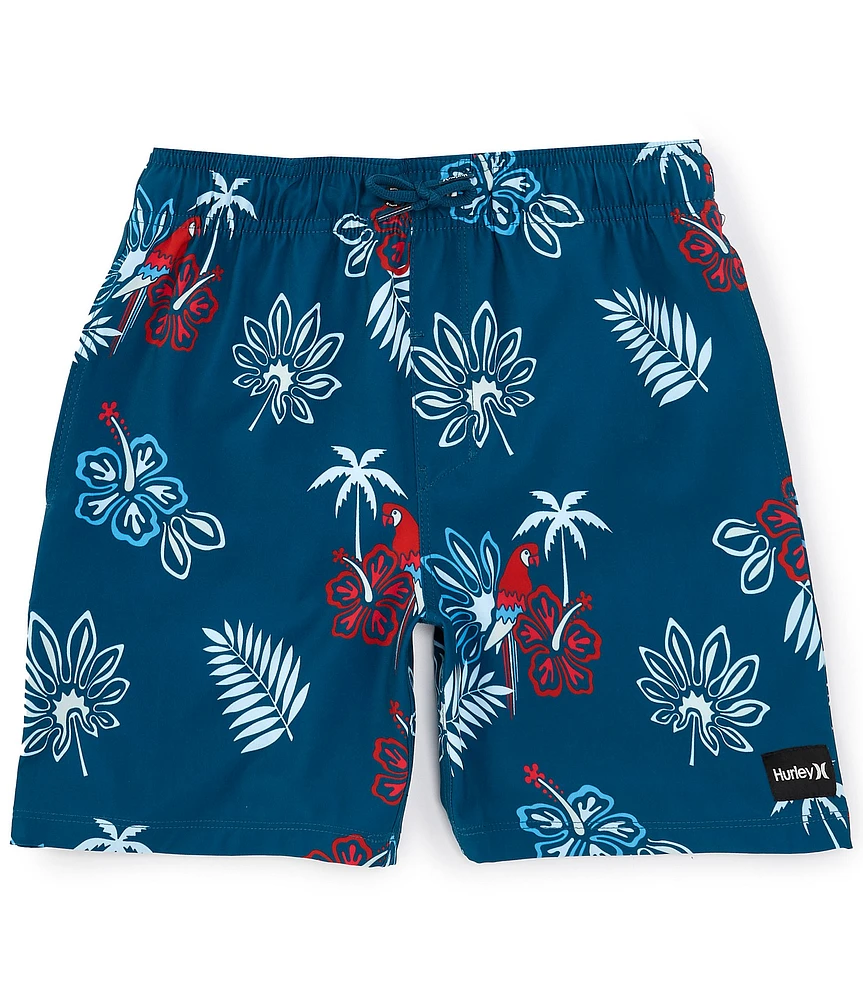 Hurley Big Boys 8-20 Punta Rocas Tropical Print Swim Trunks