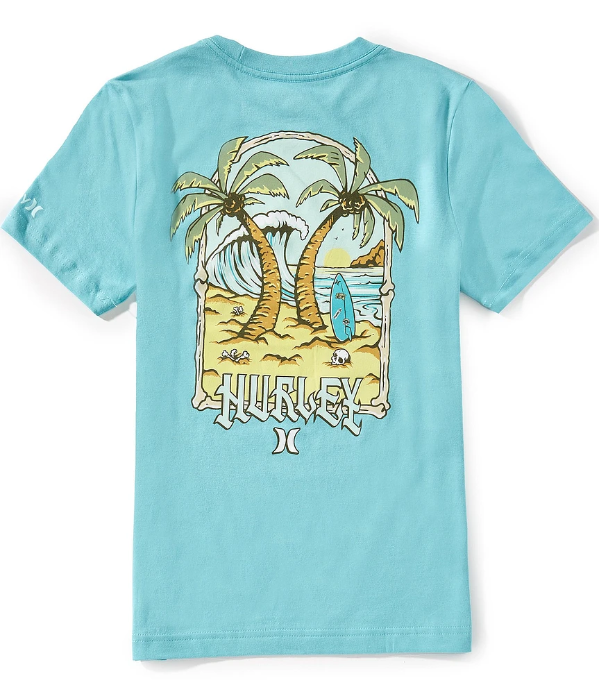 Hurley Big Boys 8-20 Short Sleeve Palm Beach Graphic T-shirt
