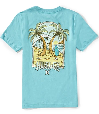 Hurley Big Boys 8-20 Short Sleeve Palm Beach Graphic T-shirt