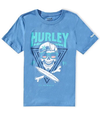 Hurley Big Boys 8-20 Short-Sleeve Rock Skull T-Shirt