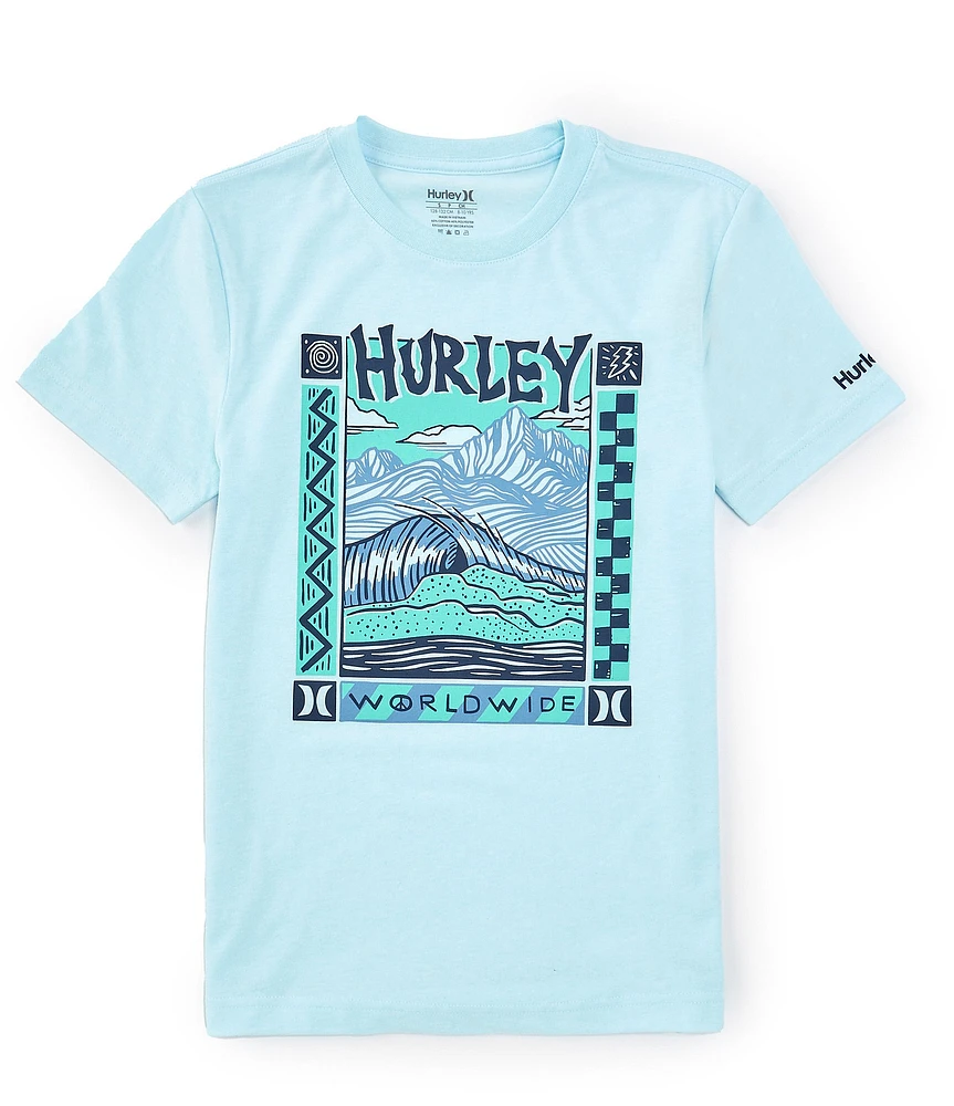 Hurley Big Boys 8-20 Short Sleeve Scenic Poster T-Shirt