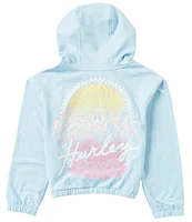 Hurley Big Girls 7-16 Long Sleeve Graphic Knit Hoodie