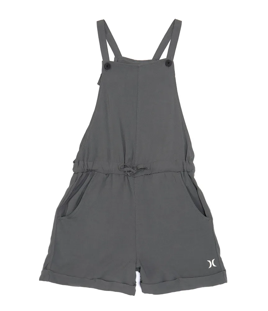 Hurley Big Girls 7-16 Woven Shortall Romper