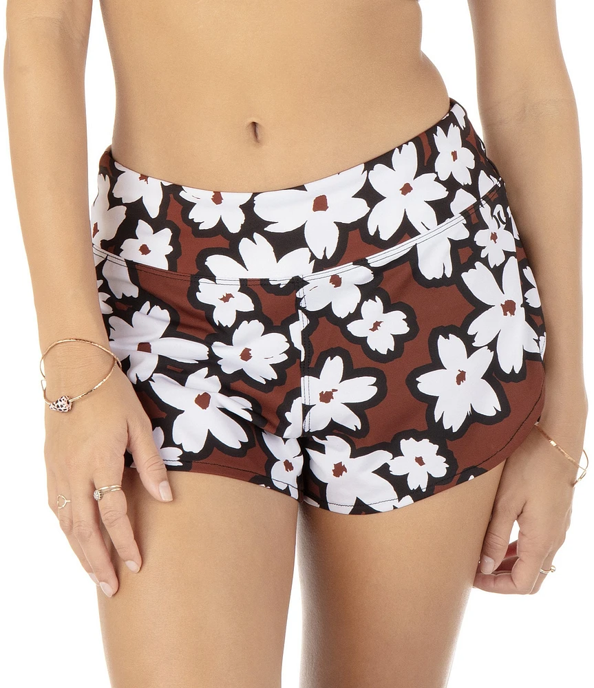 Hurley Bold Daisy Print Swim Cover-Up Board Short