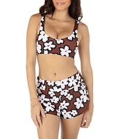 Hurley Bold Daisy Print Swim Cover-Up Board Short