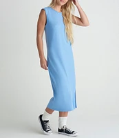 Hurley California Cap Sleeve Loose Knit Jersey Long Dress