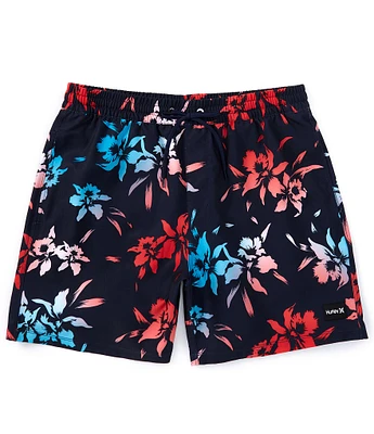 Hurley Cannonball Tropical Floral 17#double; Outseam Volley Shorts