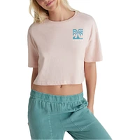 Hurley Coast To Coast Short Sleeve Boxy Cropped T-Shirt