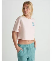 Hurley Coast To Coast Short Sleeve Boxy Cropped T-Shirt