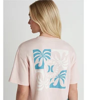 Hurley Coast To Coast Short Sleeve Boxy Cropped T-Shirt