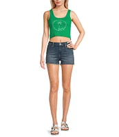 Hurley Down Under Cropped Graphic Tank Top