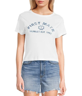 Hurley First Mate Graphic Short Sleeve Baby Rib Knit T-Shirt