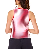 Hurley Just A Girl Stripe Ribbed Tank Top