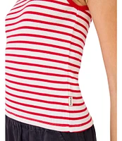 Hurley Just A Girl Stripe Ribbed Tank Top