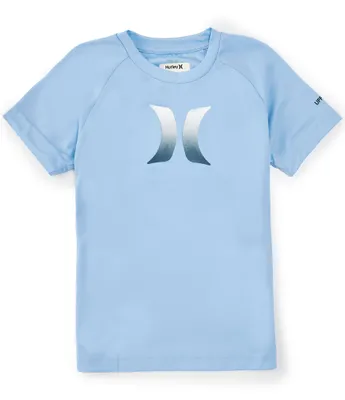 Hurley Little Boys 2T-4T Short Sleeve Ombre Logo UPF 50+ Shirt