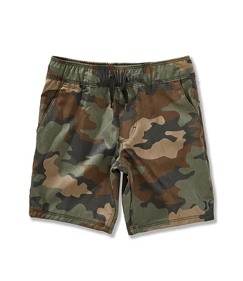 Hurley Little Boys 2T-7 Camouflage Stretch Twill Hybrid Pull-On Shorts