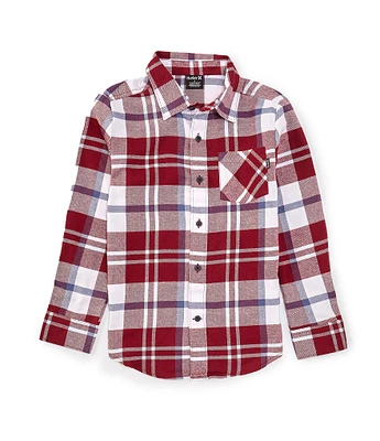 Hurley Little Boys 2T-7 Long Sleeve Santa Cruz Flannel Shirt