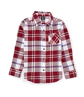 Hurley Little Boys 2T-7 Long Sleeve Santa Cruz Flannel Shirt