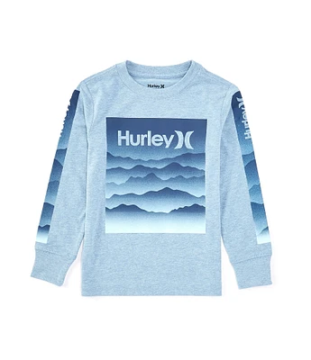 Hurley Little Boys 4-7 Long Sleeve Ascend Landscape T-Shirt