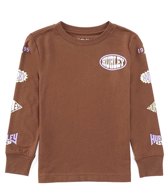 Hurley Little Boys 4-7 Long Sleeve Badge Graphic T-Shirt